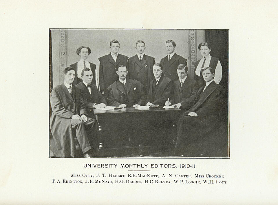 1910-11 University Monthly Editors