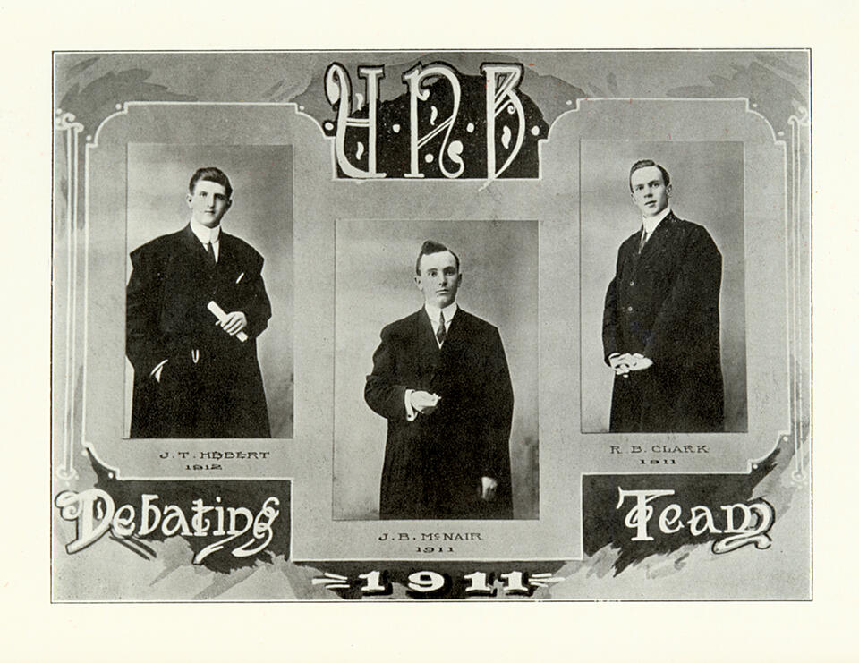 1911 UNB Debating Team
