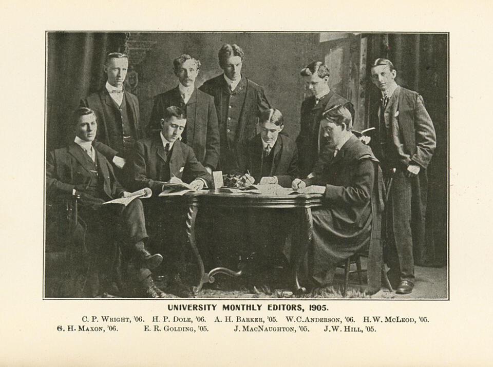 1905 University Monthly Editors
