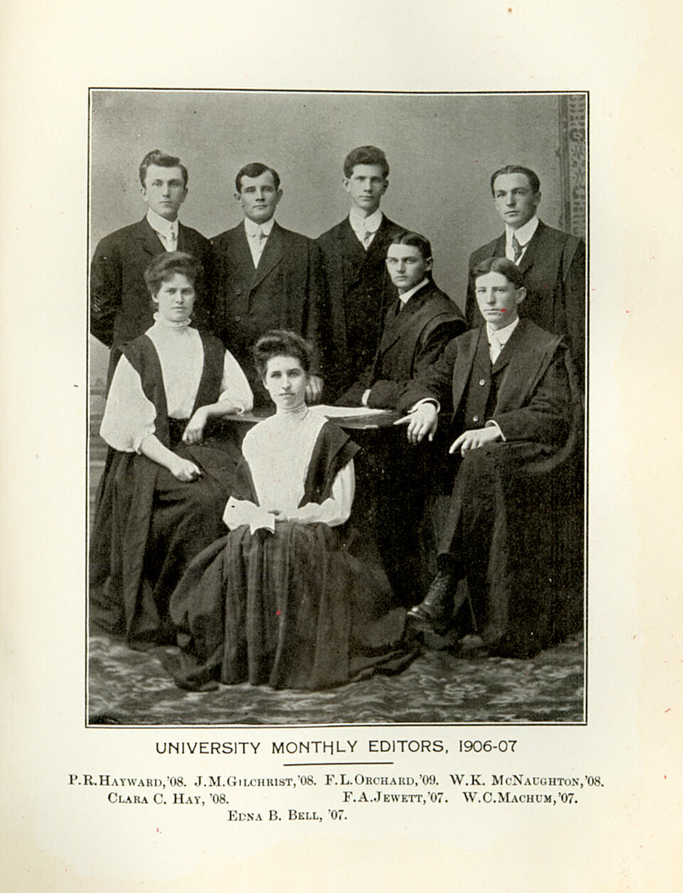 1906-07 University Monthly Editors