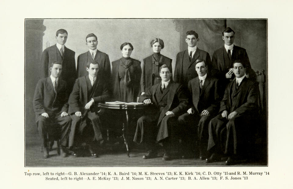1912 University Monthly Editors