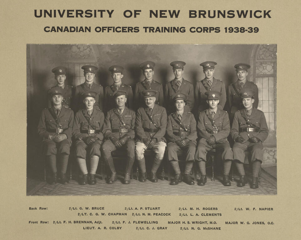 1938-39 UNB Canadian Officers Training Corps