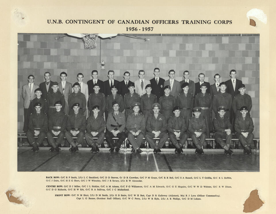 1956-57 UNB Contingent of Canadian Officers Training Corps