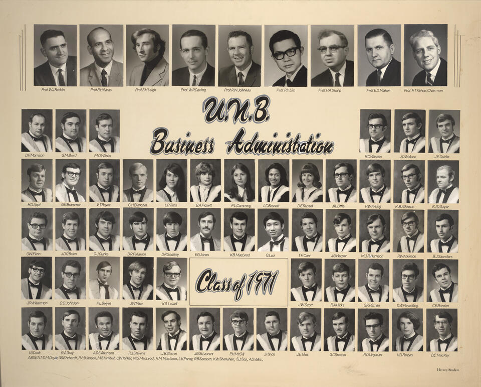1971 Faculty of Business Administration Graduates